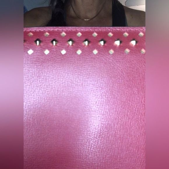 Authentic Michael Kors Jet Set Travel Clutch Wristlet NWOT - Red Studded - Picture 11 of 12